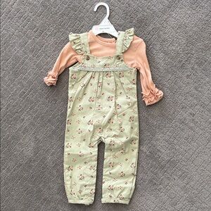 Daisy Fuentes Peach and Green Kids Matching Set